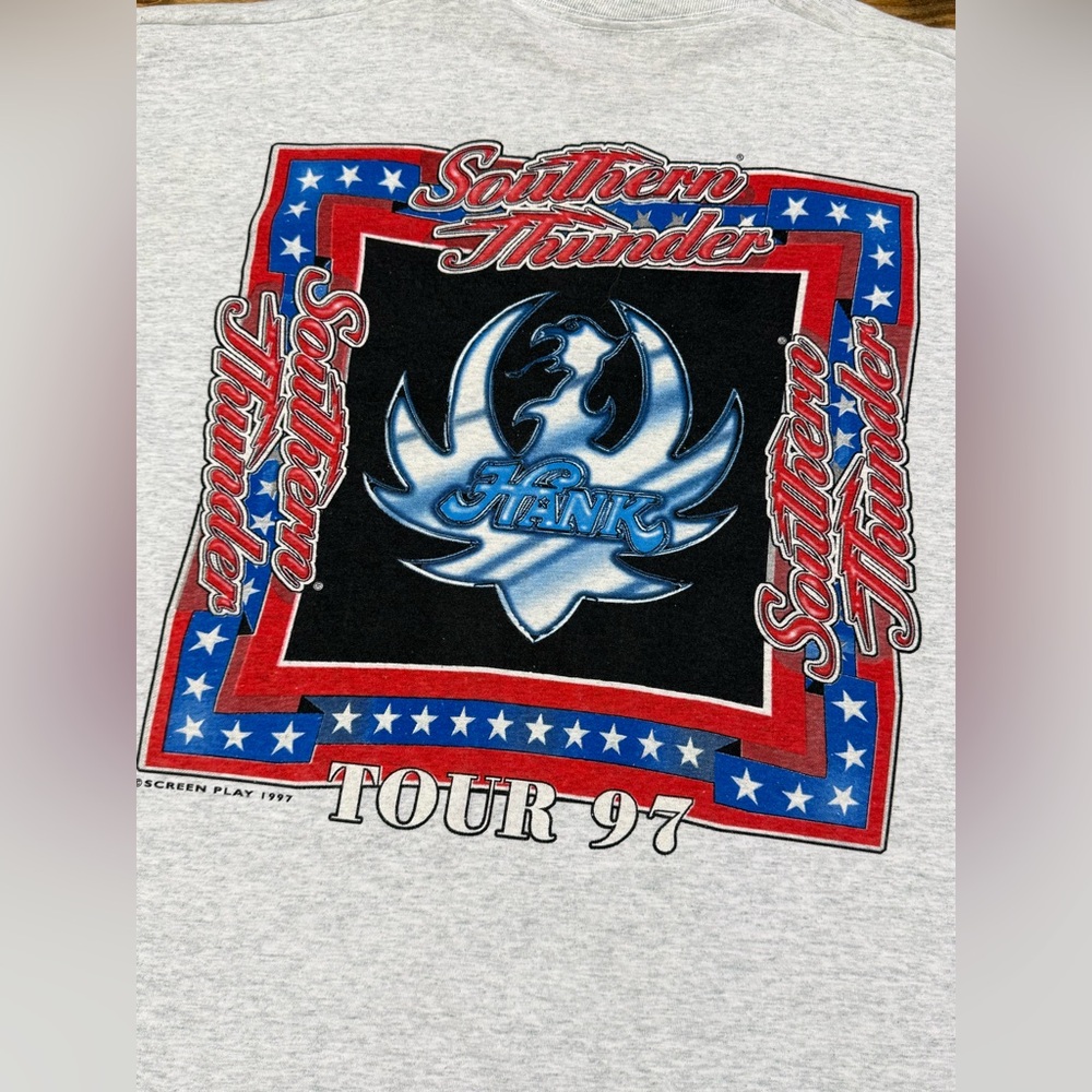 Hank Williams Jr T-Shirt, XL, 1997 Southern Thunder Tour - Picture 5 of 5